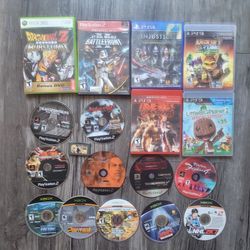 Playstation 2 & 3 PS4 PS3 Original Xbox & Xbox 360 Game Lot with A Gameboy Game