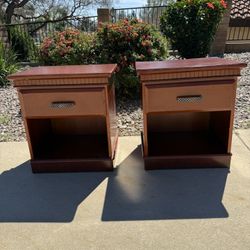 Matching Wood Nightstands  (Read Description)