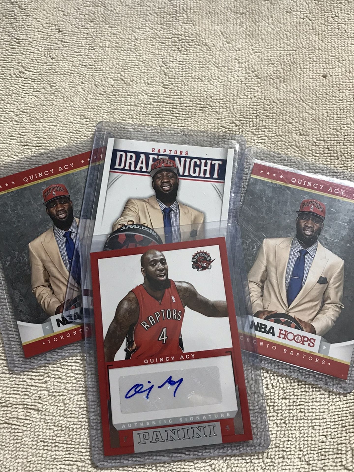 NBA Hoops Quincy Acy Rookie Auto & Draft Night Cards