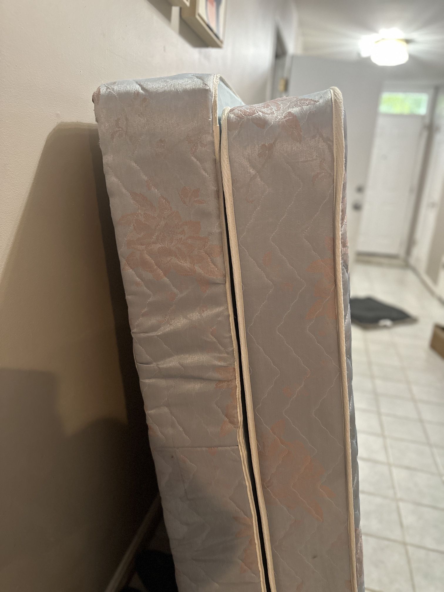 Full size mattress, and box spring