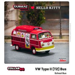 Tarmac Works 1:64 Global 64 Volkswagen Type II (T2) Bus Hello Kitty