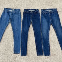 3 Pairs Levi Skinny Jeans