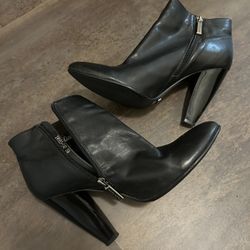 Paolo Conte Soft Black Leather Fantastic High Heal Boots Size 8