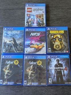PS4 Games for Sale – $10 Each or $50 for All