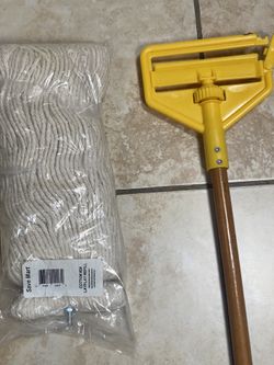 Cotton Mop-head + Mop , Bran New .   