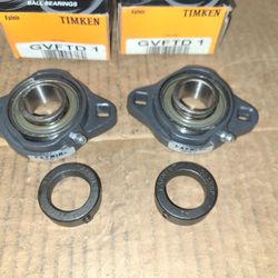 (2) GVFTD1 Fafnir 1-1/4 Two-Bolt Flanged Mounted Bearing Eccentric Locking Collar