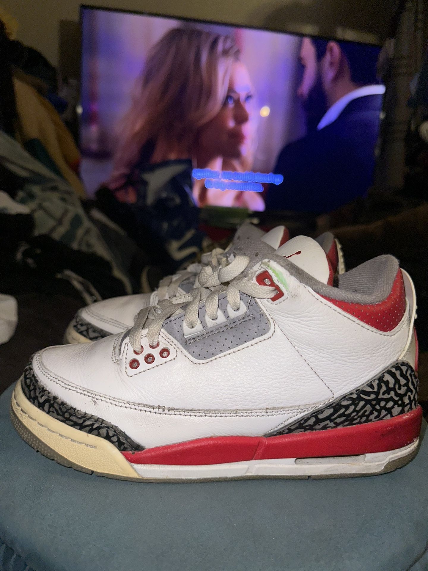 Nike Air Jordan 3 Retro Fire Red Size 6Y Pre Owned