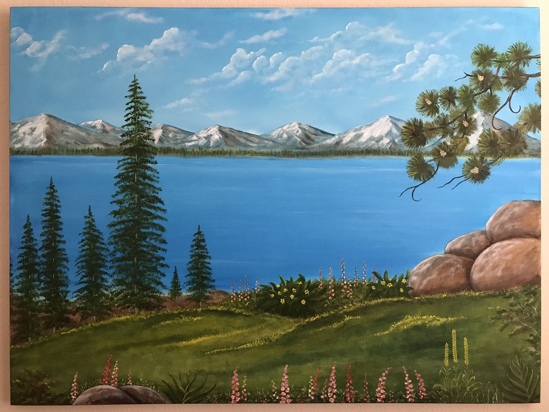 New hand made lake tahoe original oil painting