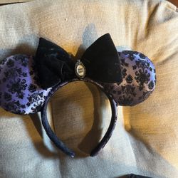 Disney Parks Halloween Minnie Haunted Mansion Wallpaper Ear Headband 