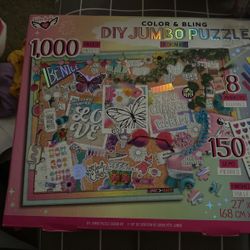 Color & Bling DIY JUMBO PUZZLE DESIGN KIT WITH 1,000 PIECES