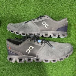 On Men's Cloud X 3 Sneakers, Eclipse/Magnet, Blue Sz 13,