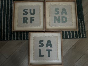 LIKE NEW Beach Home Decor, $20 for 3 piece set
