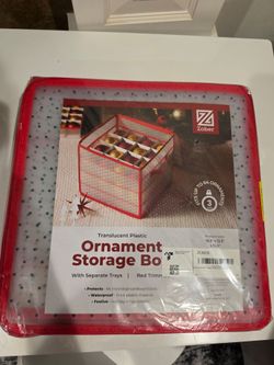 Zober Ornament Storage Box with Trays