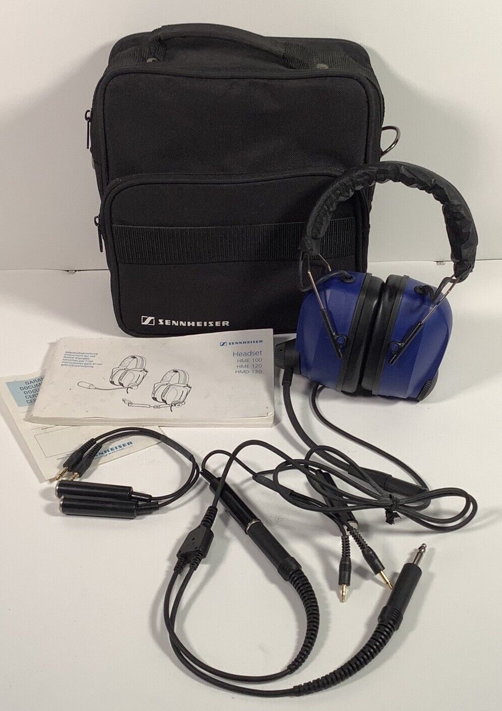 Sennheiser HME 100-MG Pilot Headset W/ Case, Cables and Manual
