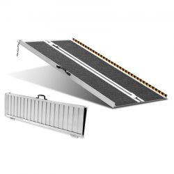 4FT Ramp , Non-Slip Aluminum Folding Handicap Ramp, 48"L x 29"W x 2"H