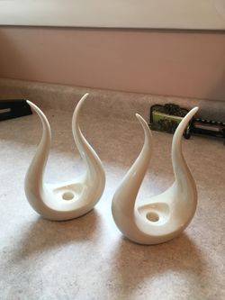 Lenox candle holders (pair) mid-century 7 3/4”