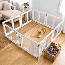 [NEW] Modular Dog Playpen - 8 Panel - Box Damage Only (Rain)