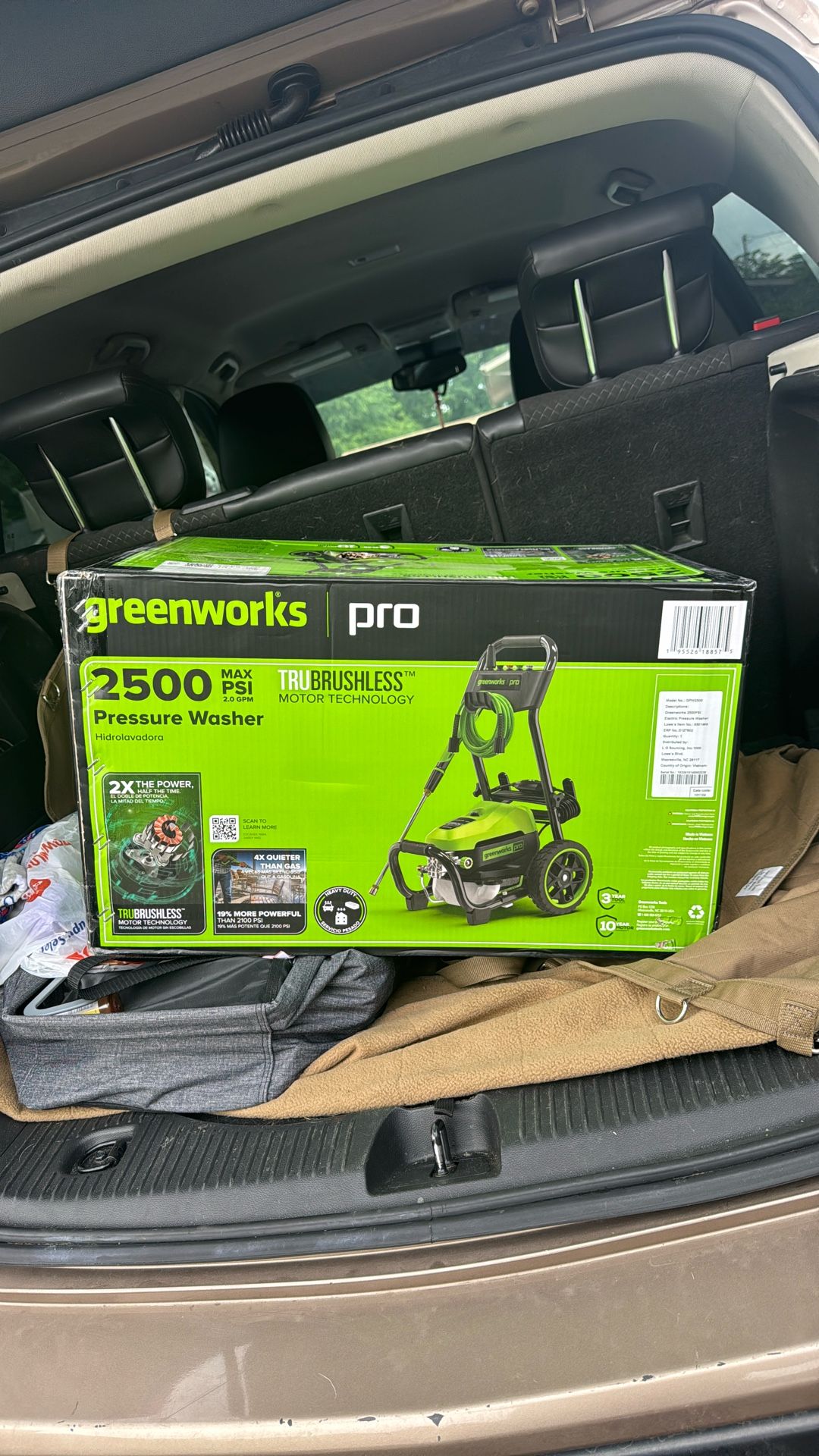 green works pro 2500 Max PSI Pressure Washer