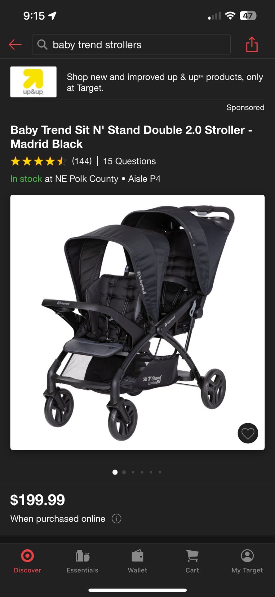Baby Trend Sit N’ Stand Double Stroller 2.0