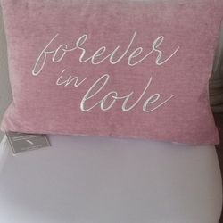 Forever In Love Pink Pillow 