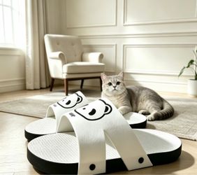 Large-sized slippers cat scratching board