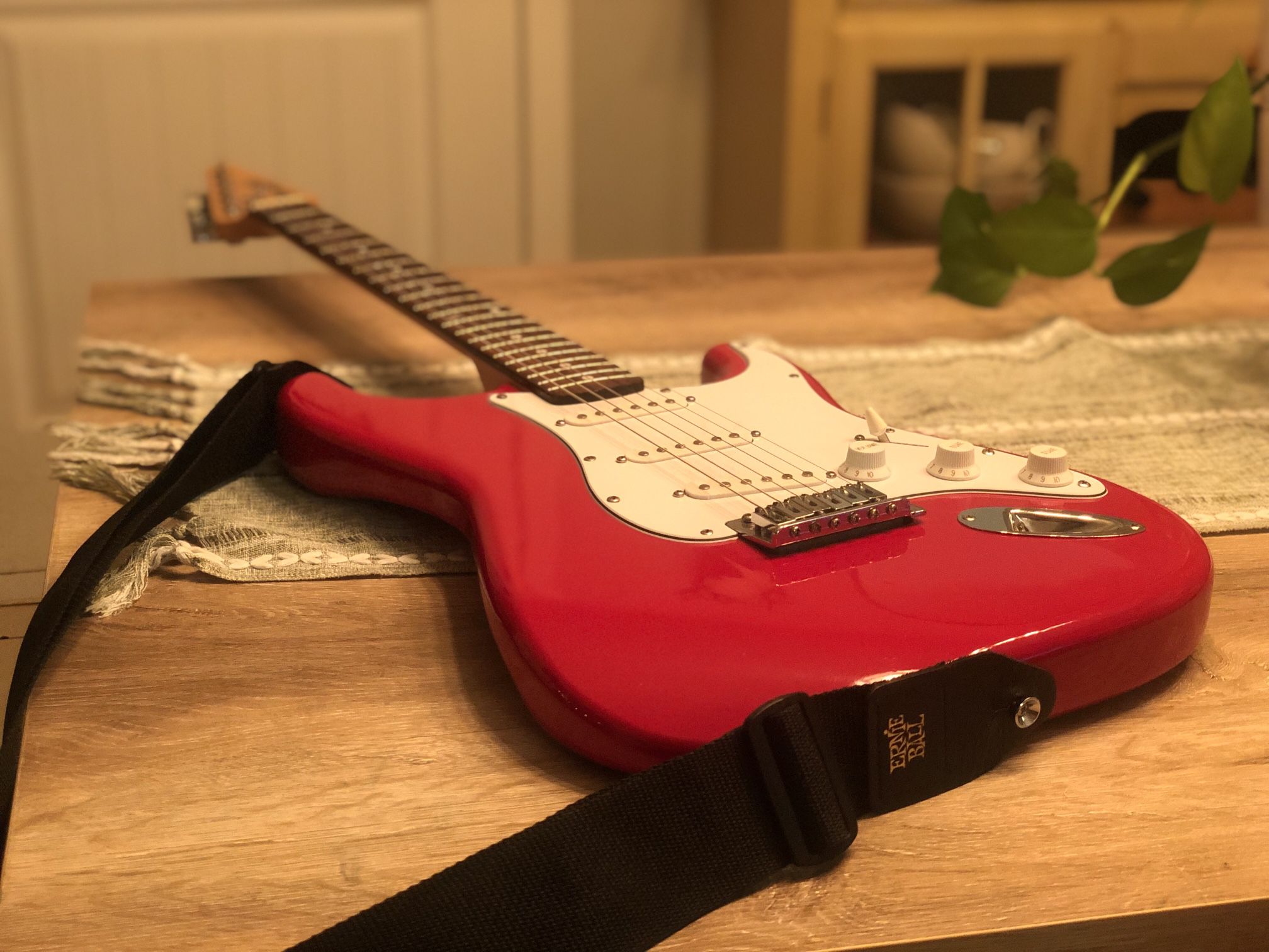 Cherry Red Fender Starcaster Electric Guitar