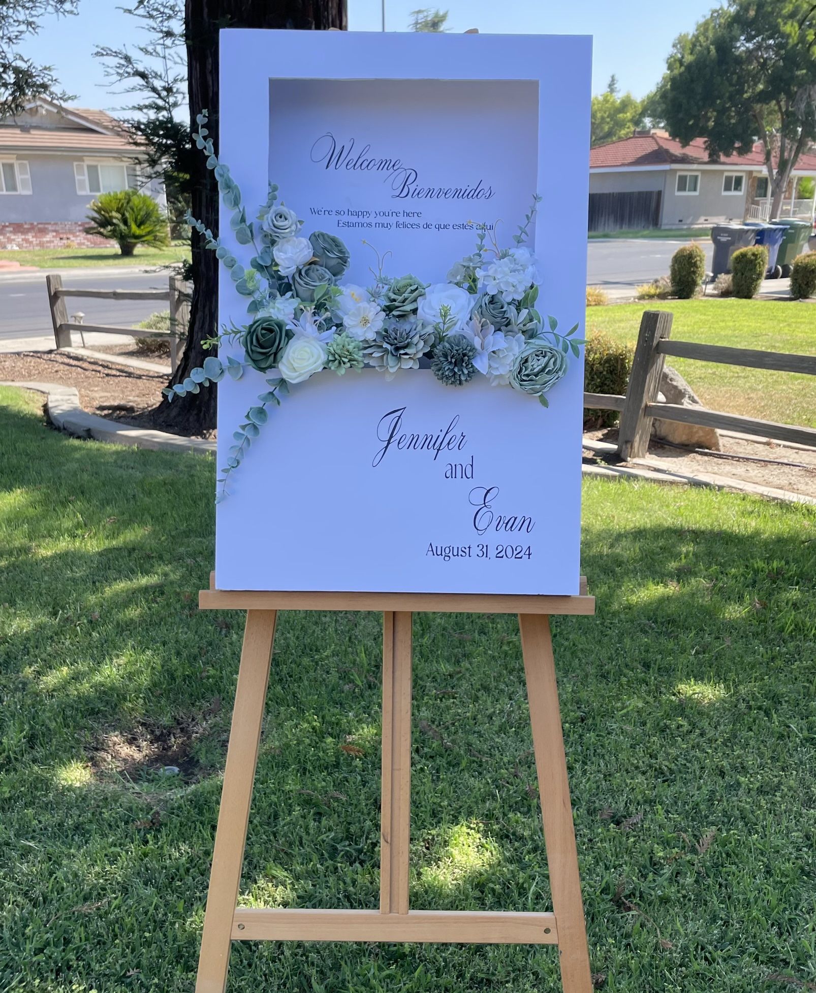 Floral Welcome Sign 