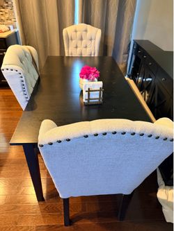 Dining Table With 3 Chairs and Bench