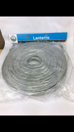 Lanterns $10 per set. Each set has six. 3 colors.