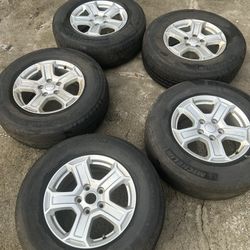 Jeep Wrangler JK OEM 17” Factory Rims Set of 5 - 2017/2018 Good Condition
