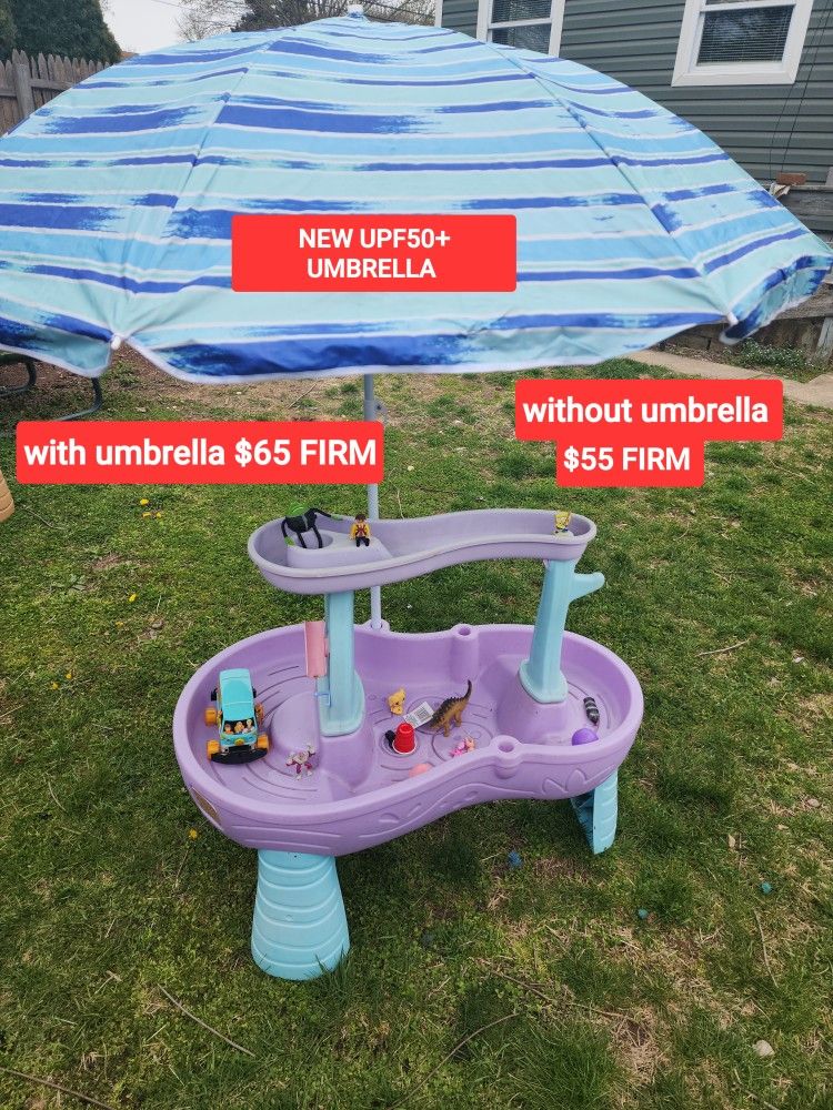 Watertable W Toys & Umbrella 