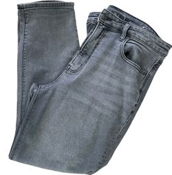 American Eagle Stretch Gray Wash Skinny Jeans Women Size 12 Regular 35x27.5