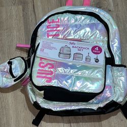 New Justice Backpack With Matching Lunchbox 