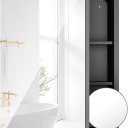 Brand New 18” x25” Medicine Cabinet with Mirror Black