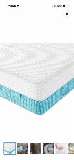 TeQsli Memory Foam Crib & Toddler Mattress (52" x 27.6" x 4.5") – Like New