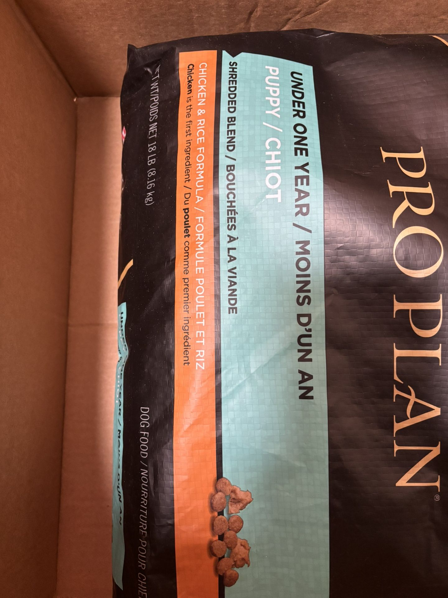 18lb Purina Puppy Food.