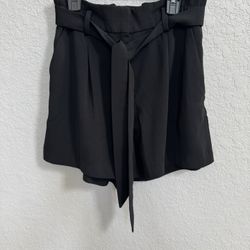H&M Black Shorts with Belt size 4