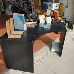 LAST CHANCE- All items make reasonable offers,

4 drawer file cabinet safe, water proof, fire proof, with swivel lock system, 
black desk, 
Sony CD pl