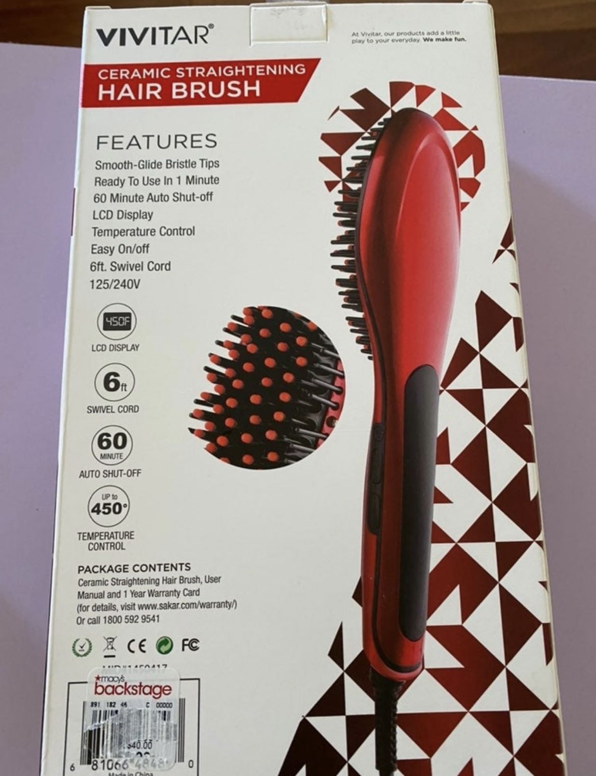 ceramic hair straightener brush