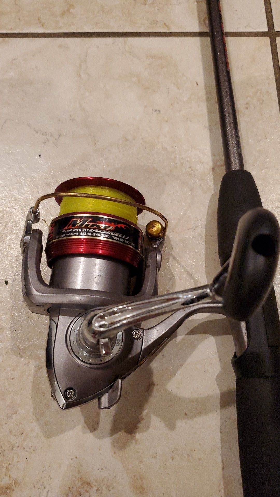 Daiwa 3000 Mike Iaconelli fishing reel Berkley Torque 6' rod pole