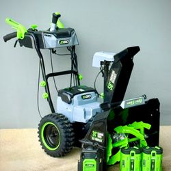 Brand new EGO Power+ Peak Power SNT2416 24 in.Two stage 56 V Battery Snow Blower Kit (Battery & Charger) W/ 2-IN-1 CHUTE ADJUST & (2) 10AH BATTERIES