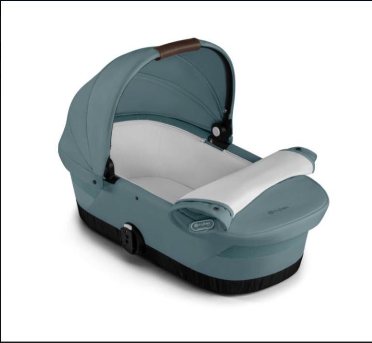 Baby Bassinet - Easy-Carry Ergonomic Handle, Sky Blue Cybex Gazelle S 2 Cot (Brand New)
