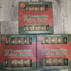 Decorative String Lights Set (3 Packs, Indoor/Outdoor)
