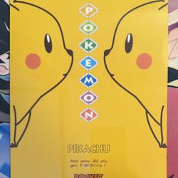 Pokemon Tomy Pikachu Jumbo Carddass Art Board Showa Note Japanese