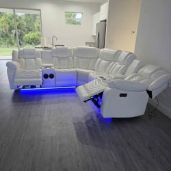 Power Recliner Sectional Sofa 