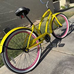 Micargi Skull Single Speed 26 Inch Women's Beach Cruiser Bike