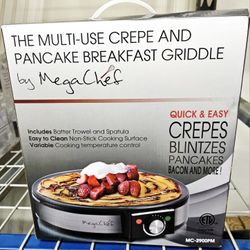 MegaChef Nonstick Crepe and Pancake Maker Breakfast Griddle