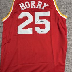 Robert Horry Signed. Autograph Custom Jersey-Beckett Coa-Houston Rockets