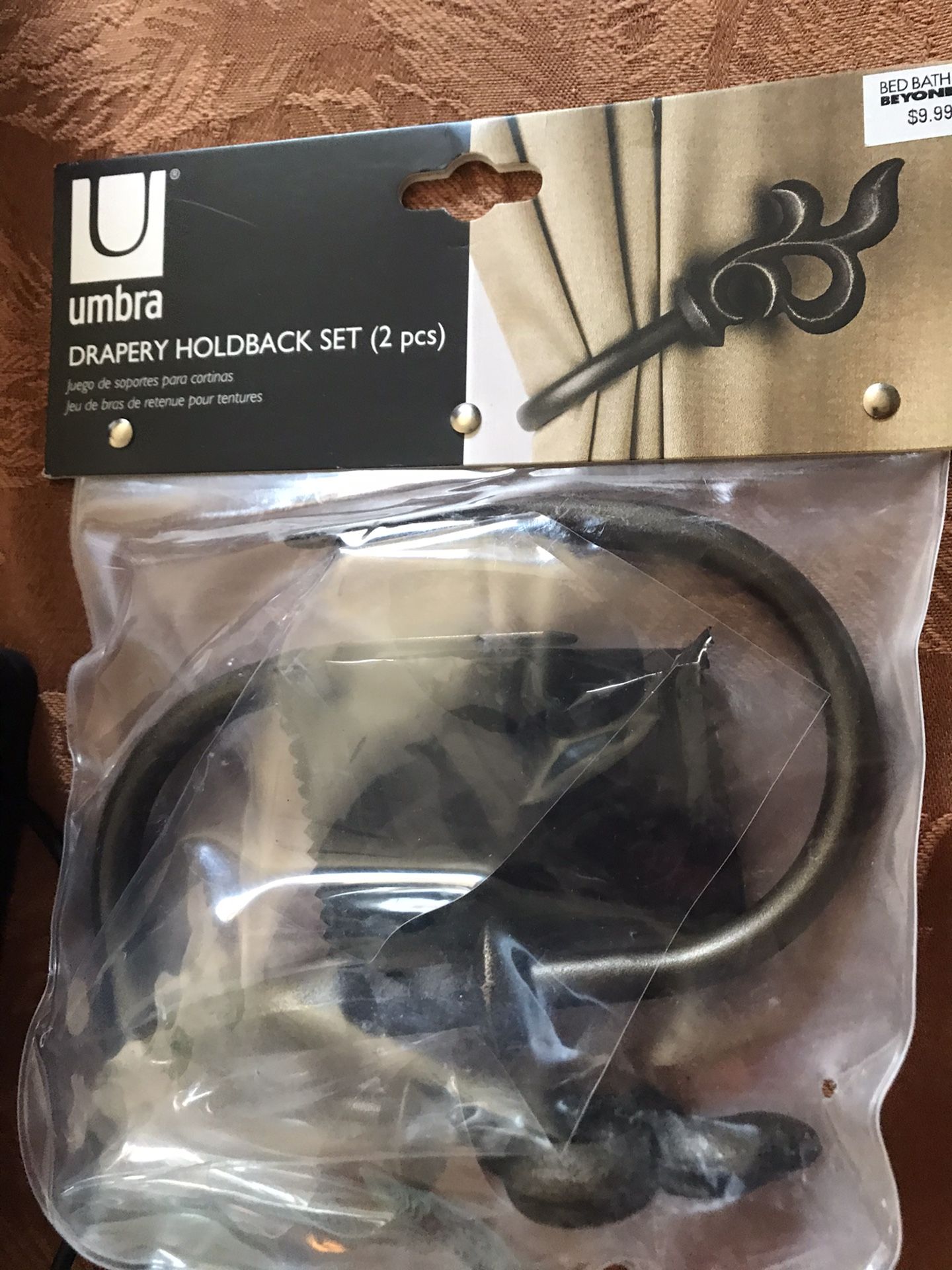 Drapery holdback espresso $5