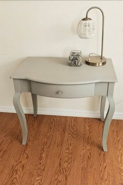 Gray Console Entryway Table with Drawer Writing Desk